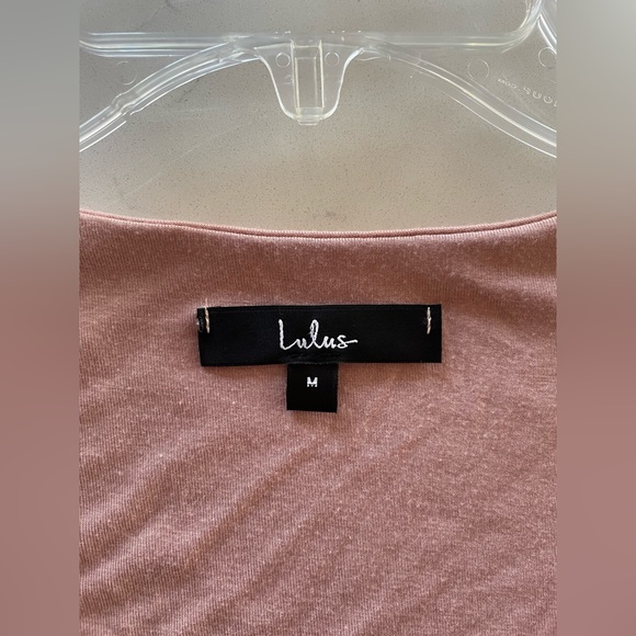 Lulus Kaylene Blush V-Neck Balloon Sleeve Bodysuit - Picture 4 of 6